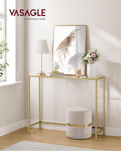 VASAGLE Tempered Glass Sofa Table