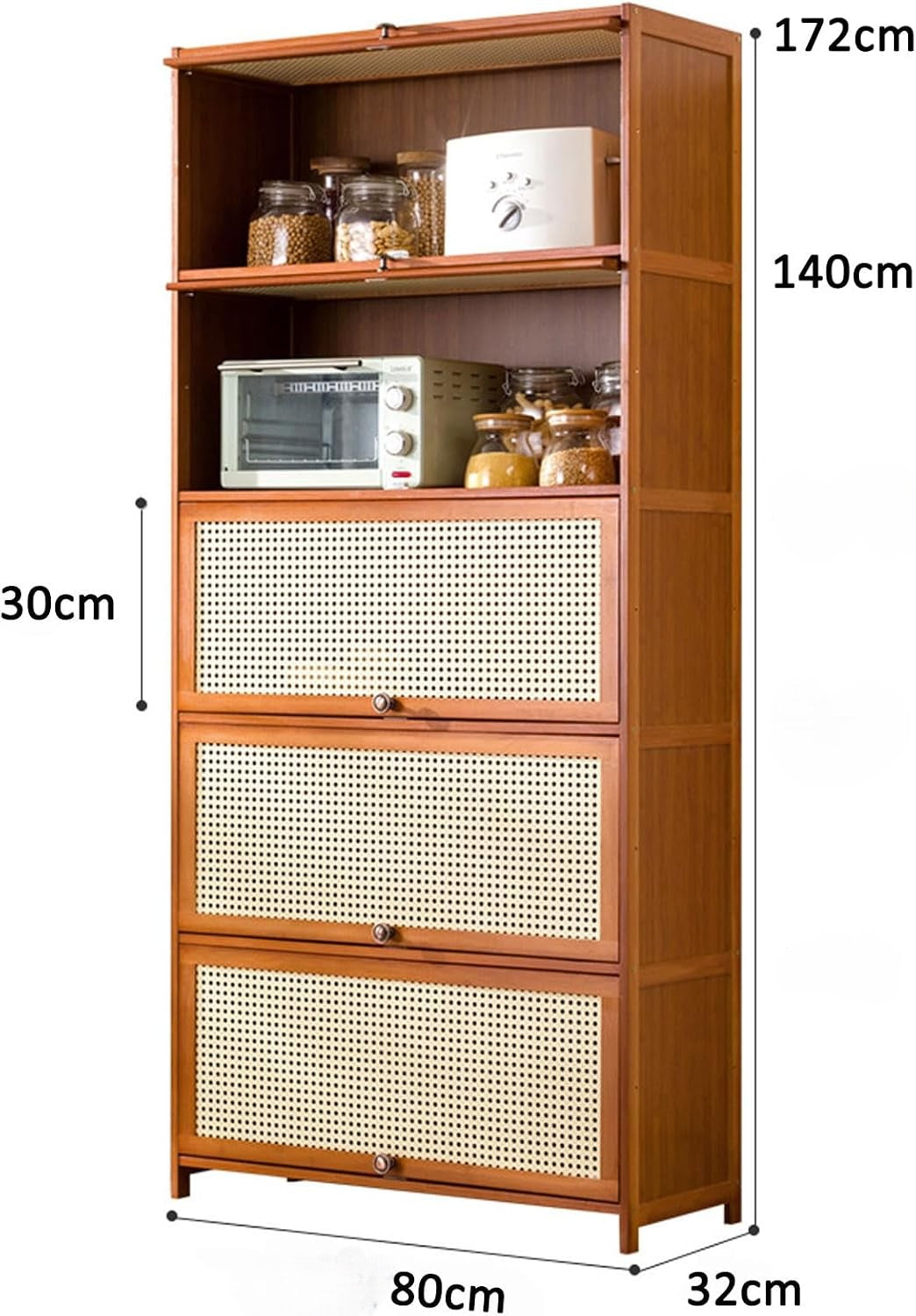 Bamboo Storage Cabinet With Doors