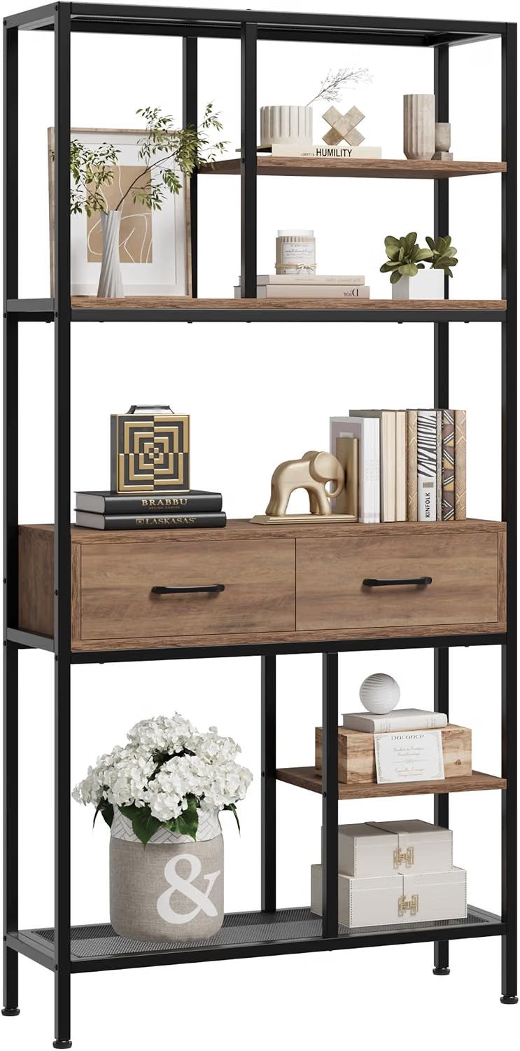 Tall Bookcase with Storage