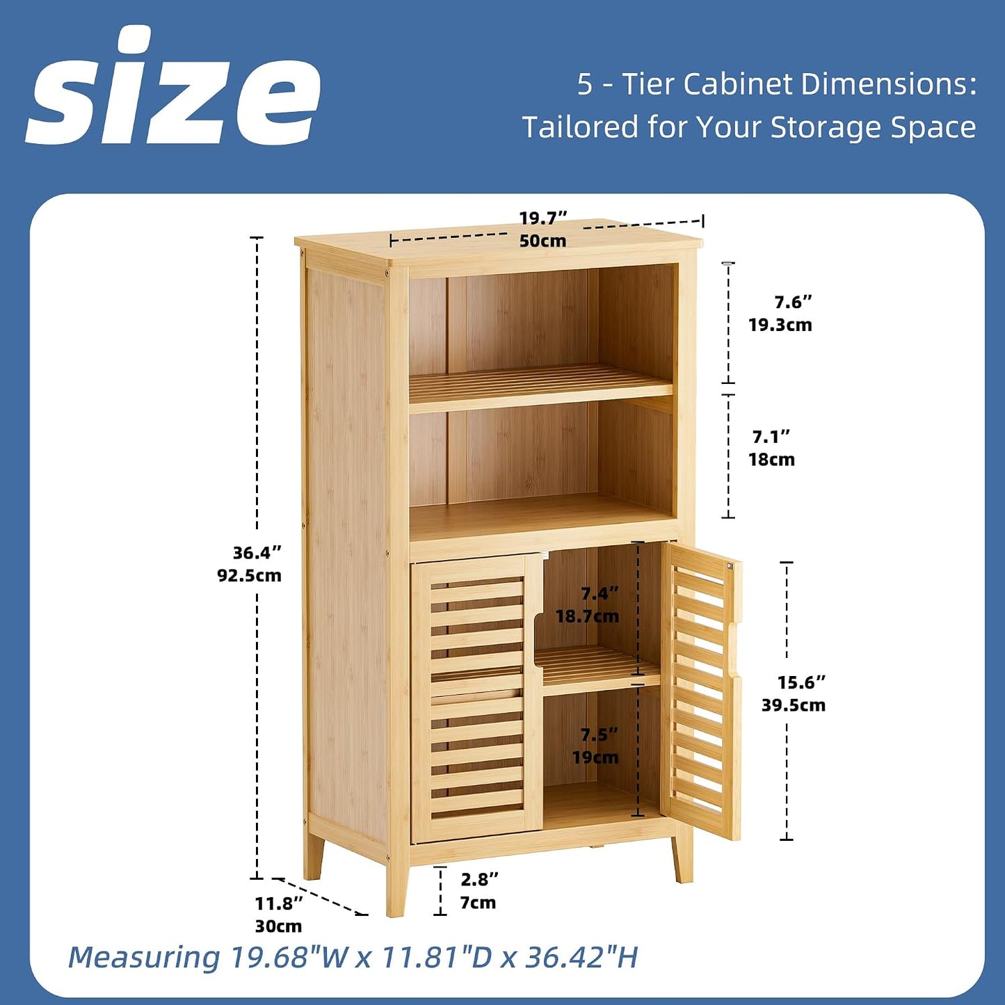 Bamboo Bathroom Storage Cabinet