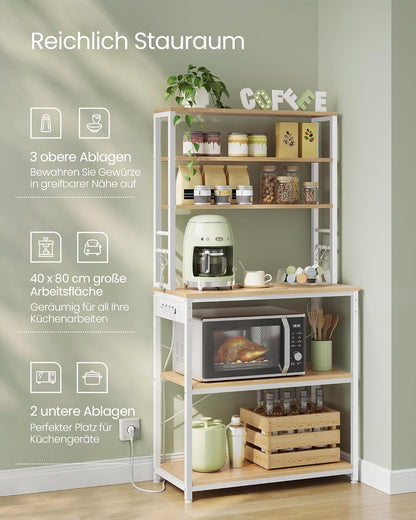 VASAGLE Kitchen Shelf with Sockets KKS119Y02