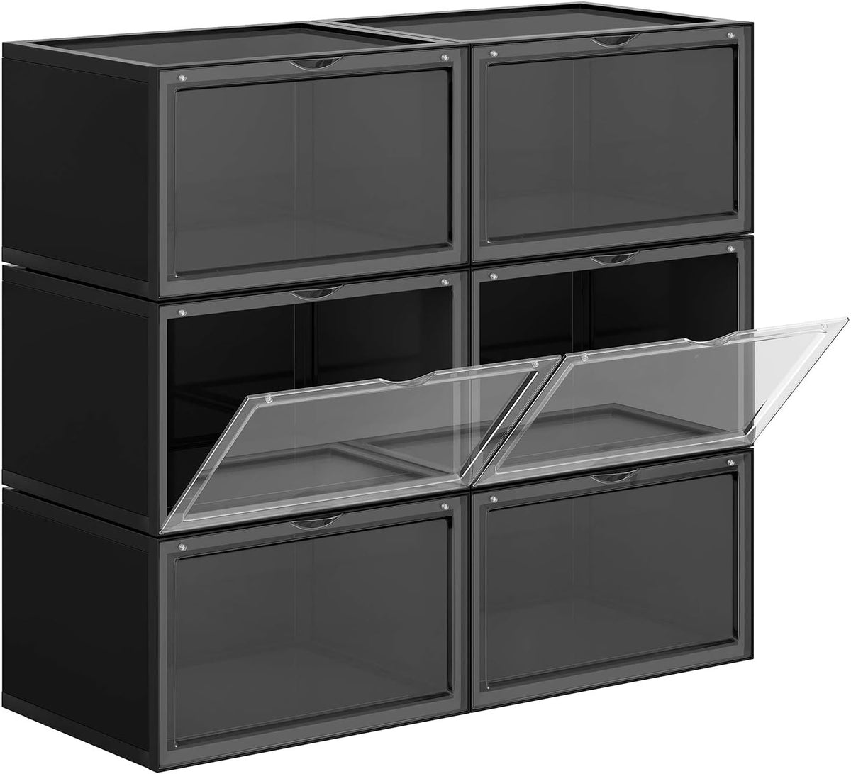 SONGMICS Set of 6 Shoe Boxes LSP06CB