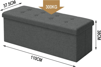 WOLTU Footstool Storage bench (SH11DGR_1)