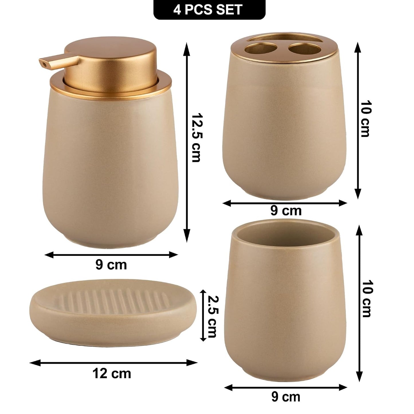 Ceramic Bathroom Accessory Set