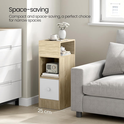 EUGAD Set of 2 Narrow Bedside Tables