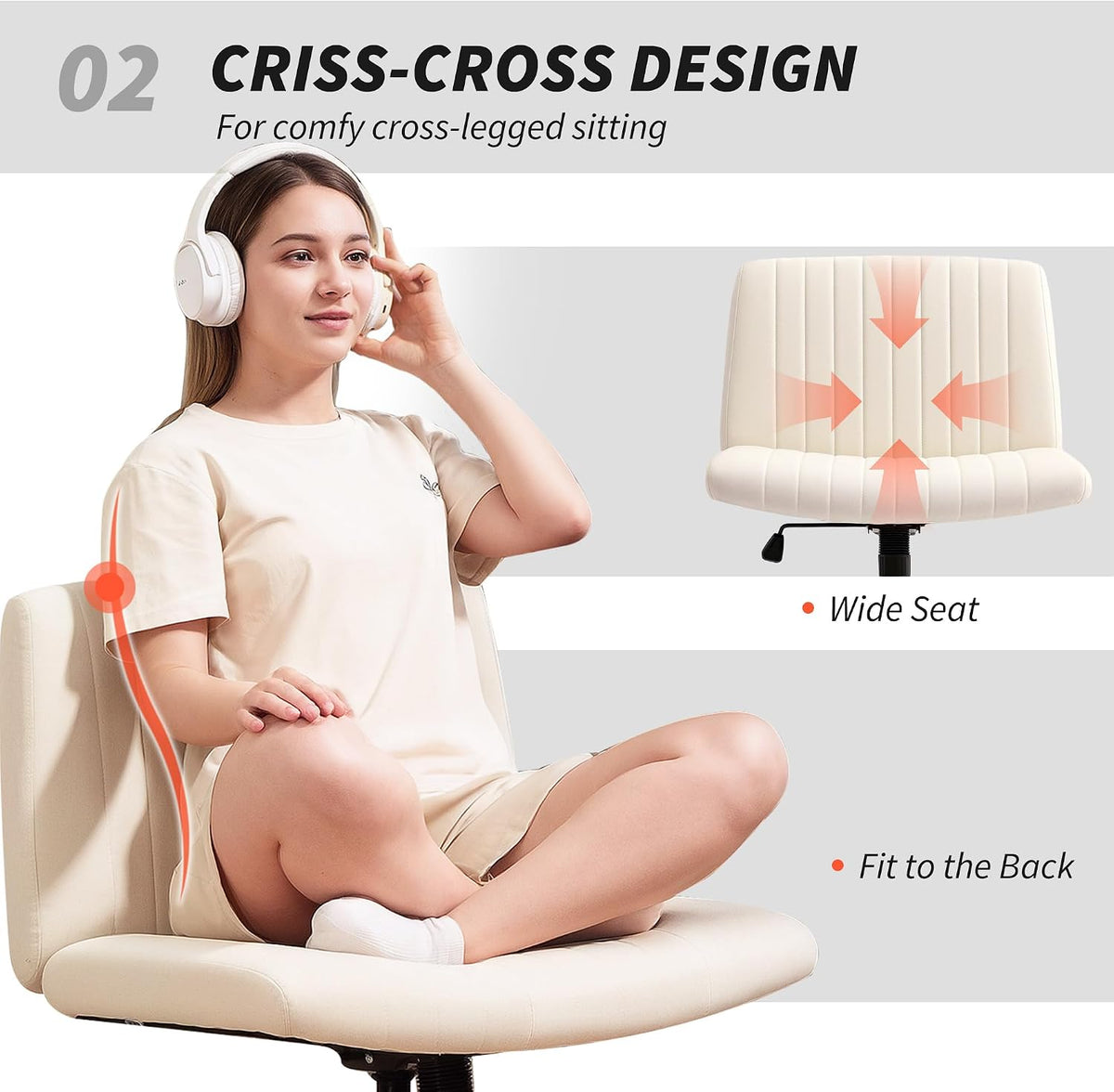 Armless Office Chair