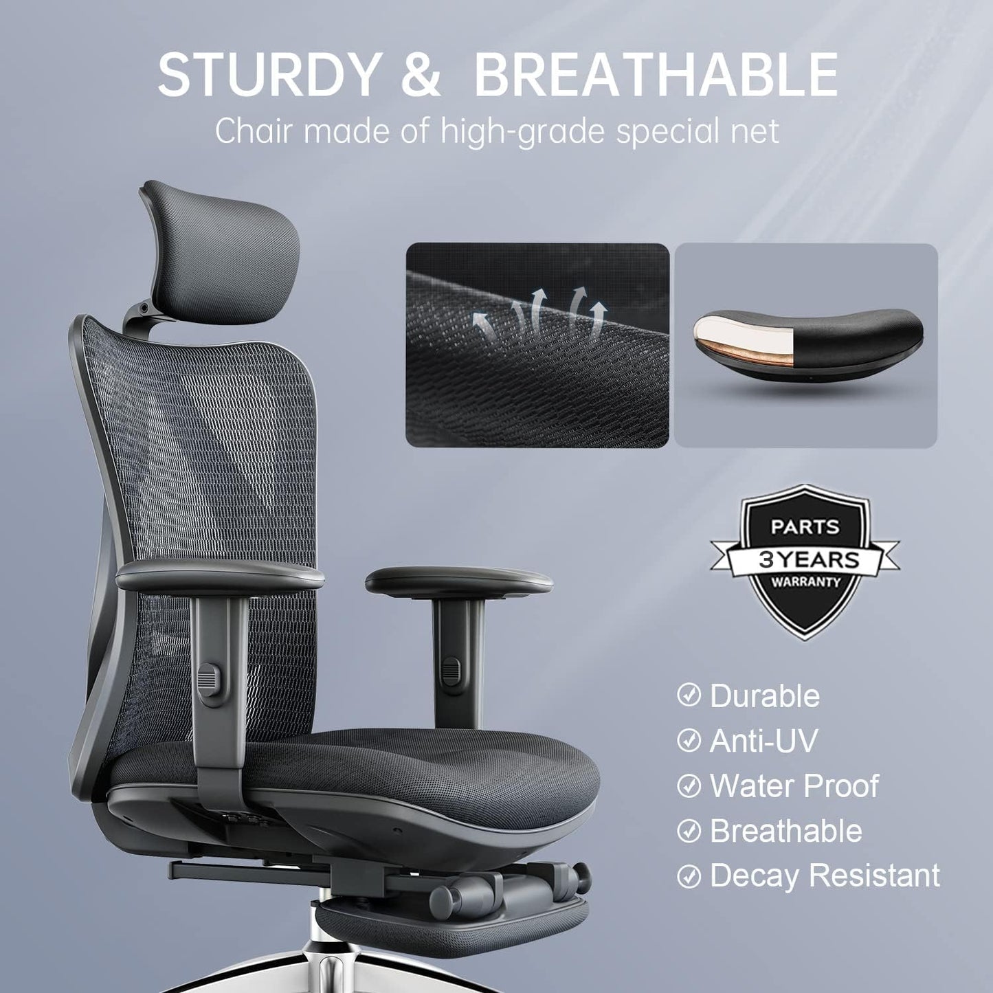 Sihoo M18 Office Chair Ergonomic Desk Office Chair with Footrest