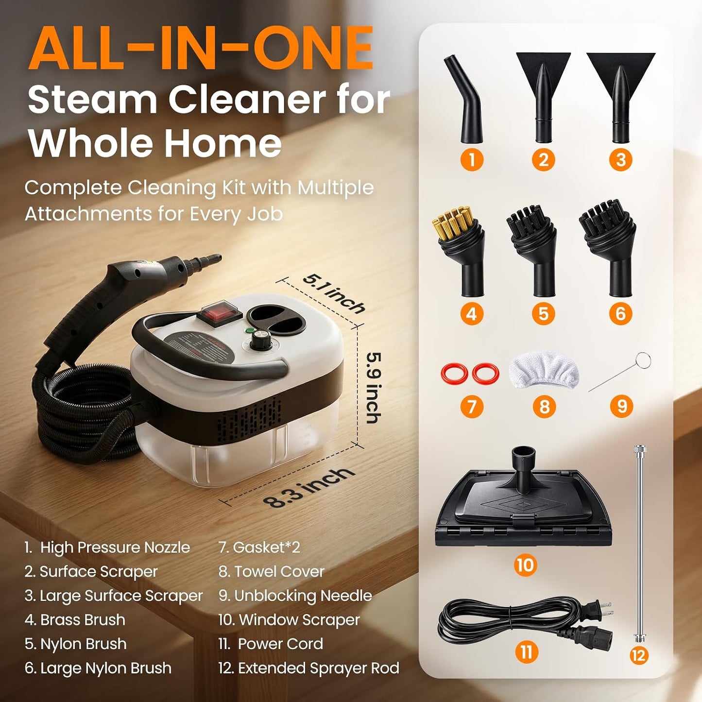 Portable Steam Cleaner (202625c)