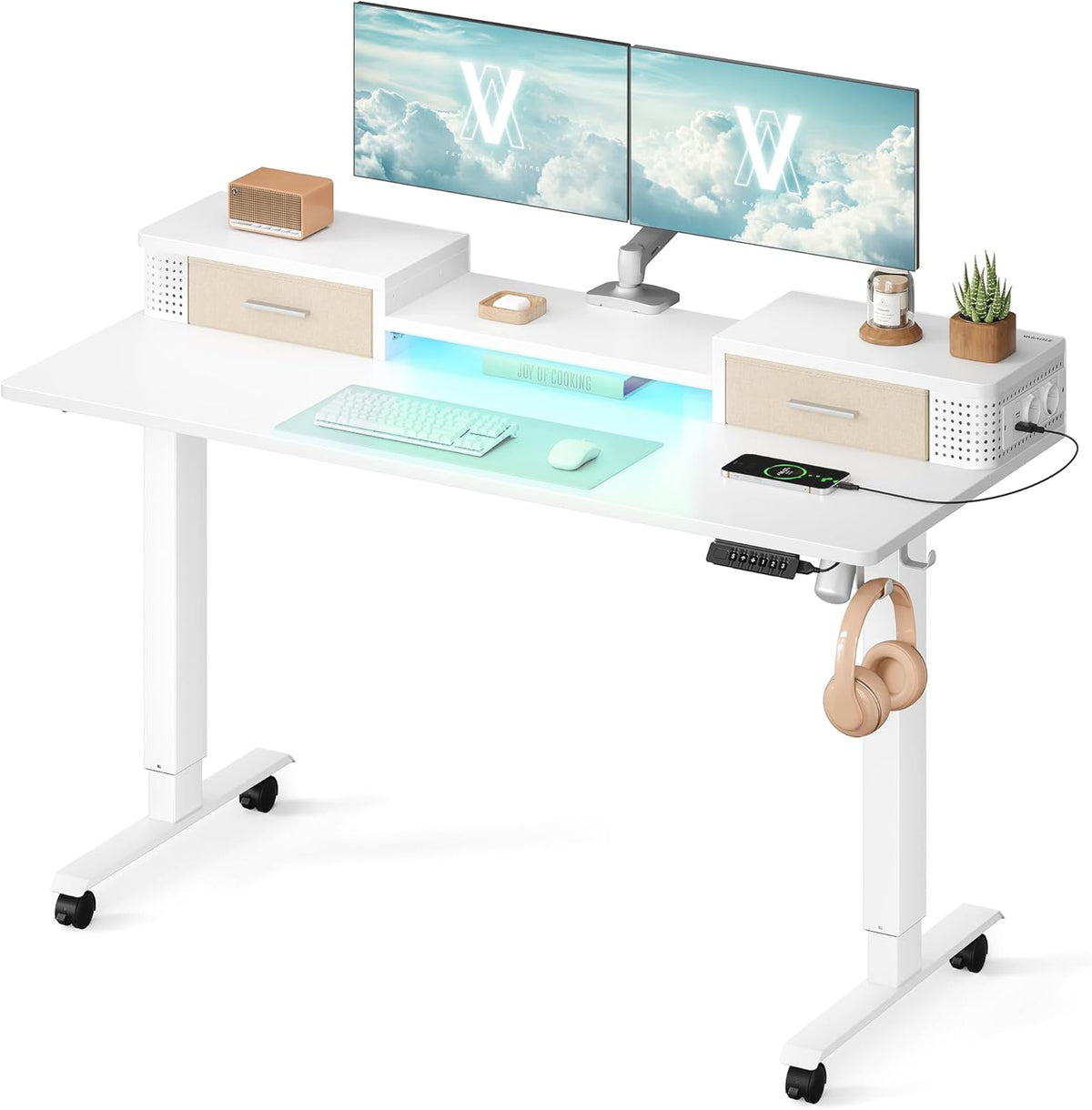 VASAGLE Height-adjustable electric desk LSD184W01