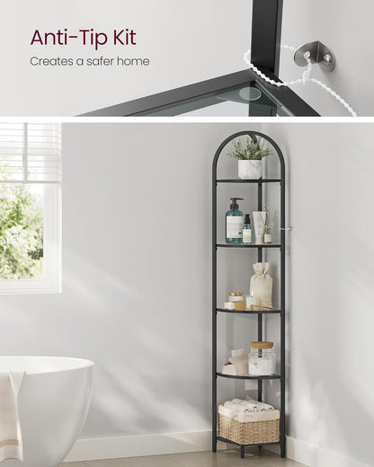 VASAGLE 5-Tier Corner Shelf LGT810B61