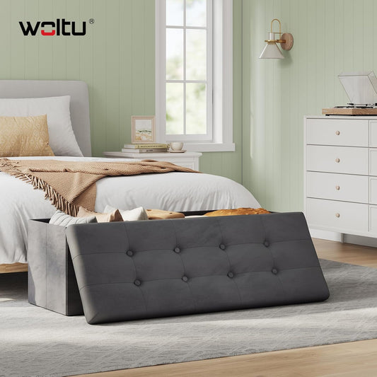 WOLTU Footstool Storage bench (SH73GR)