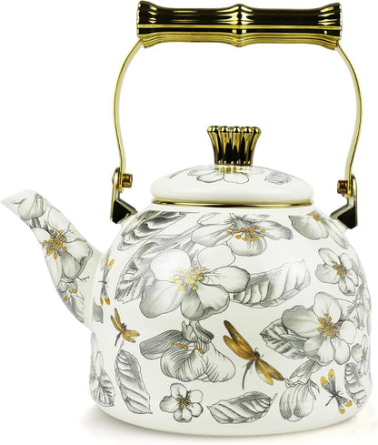 Vintage Enamel Tea Kettle