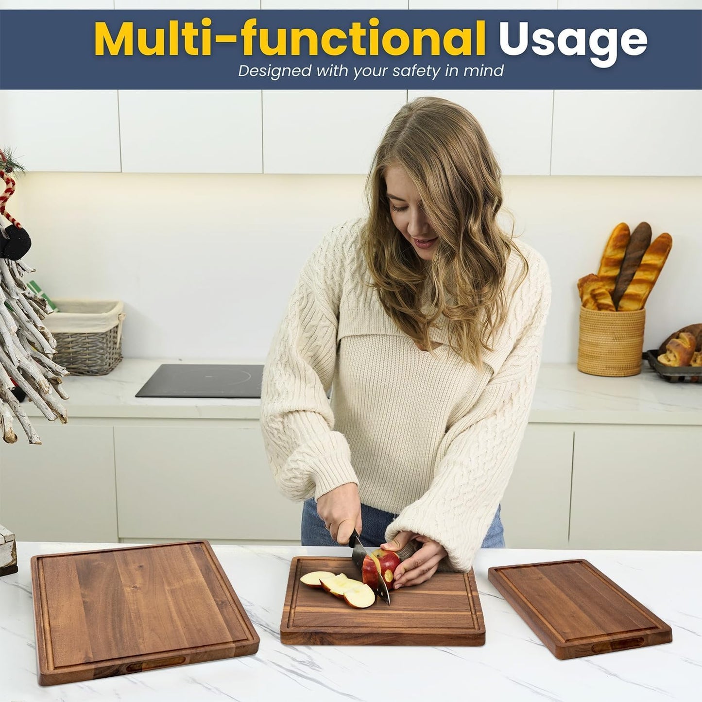 Set of 3 ACACIA wood Cutting Boards