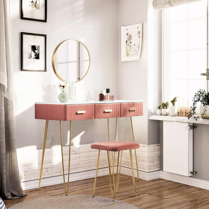 WOLTU Dressing Table with Stool