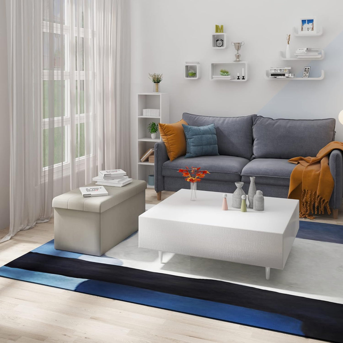 WOLTU Footstool Storage bench (SH70CM)