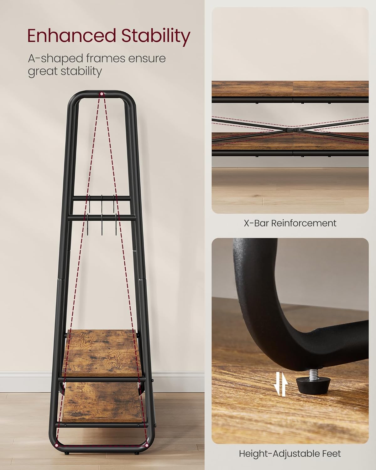 VASAGLE Clothes Rail RGR119B01