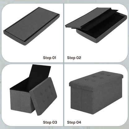 WOLTU Footstool Storage bench (SH10DGR_1)