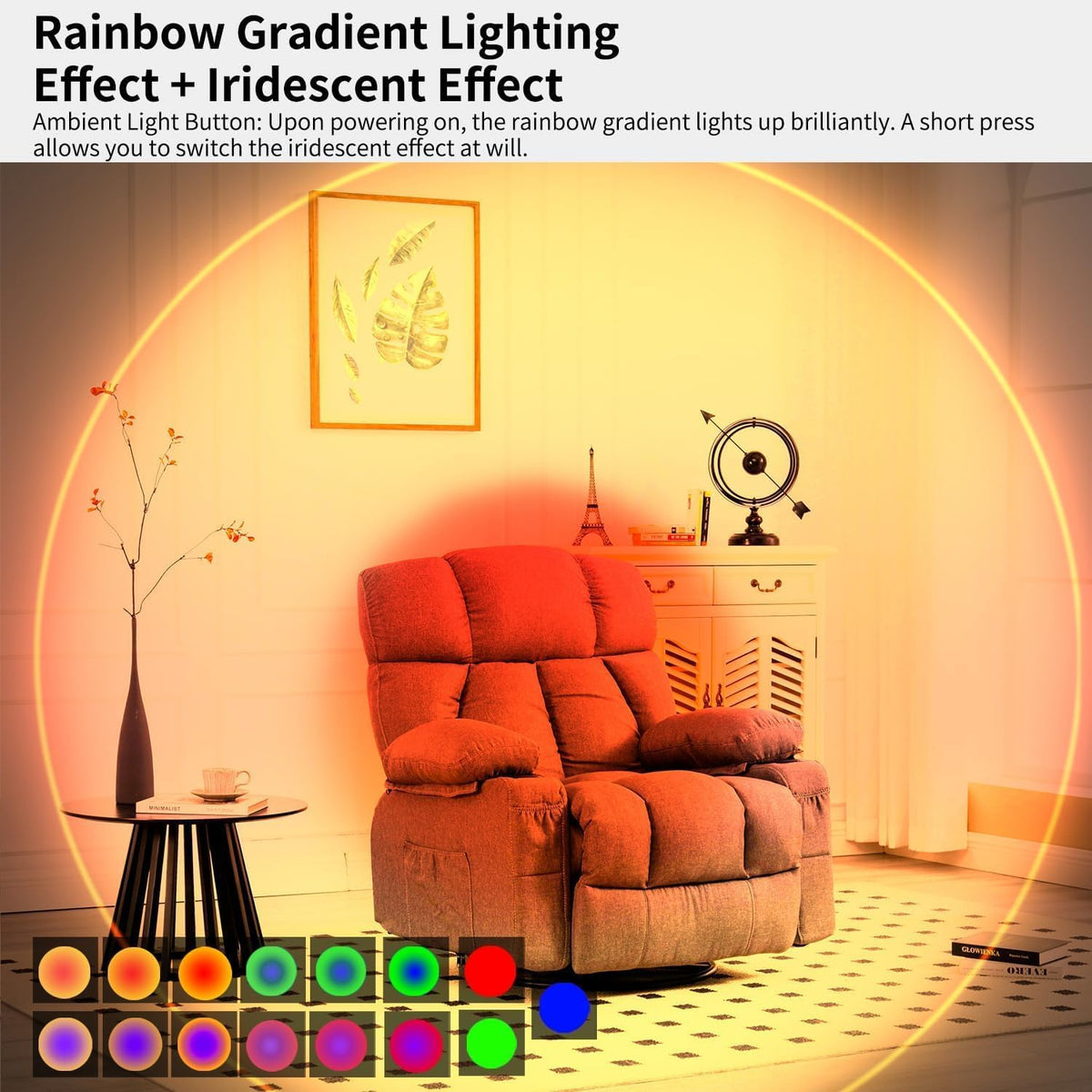 Set of 2 Wireless Wall Lamp with Motion Sensor and Switch