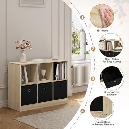 WOLTU Bookcase with 6 Cubes (SK033HEI)