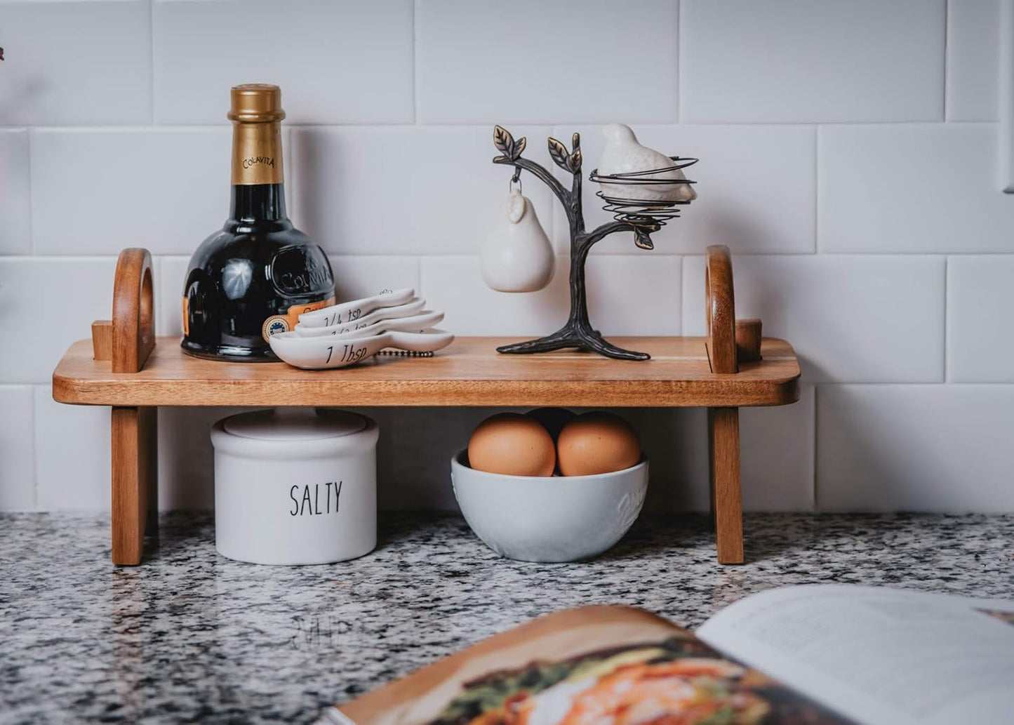 Danny Home Natural Wood Snack Tray & Serving Board