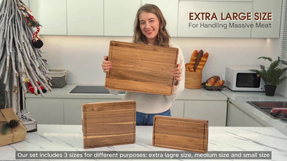 Set of 3 ACACIA wood Cutting Boards