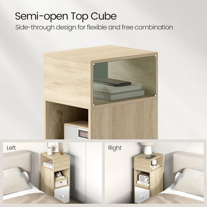 EUGAD Set of 2 Narrow Bedside Tables