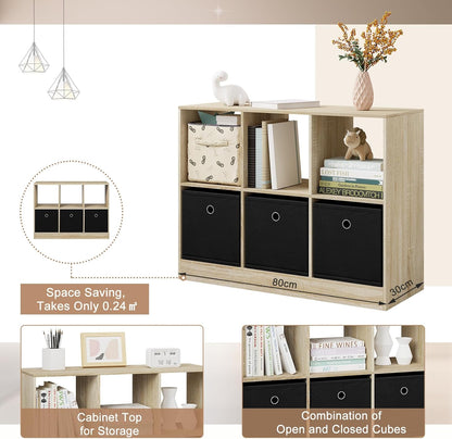 WOLTU Bookcase with 6 Cubes (SK033HEI)