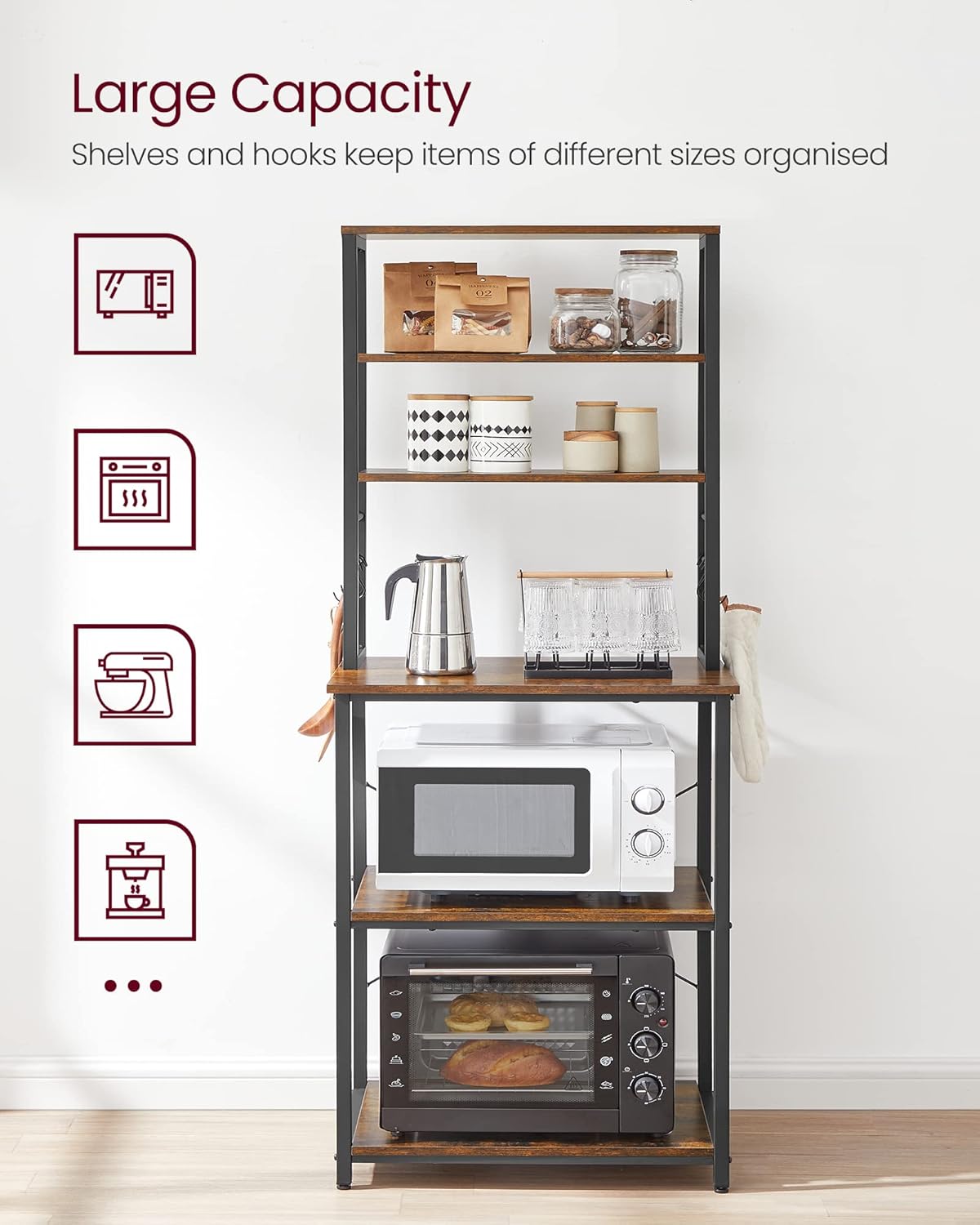 VASAGLE Kitchen Storage Rack KKS024B01