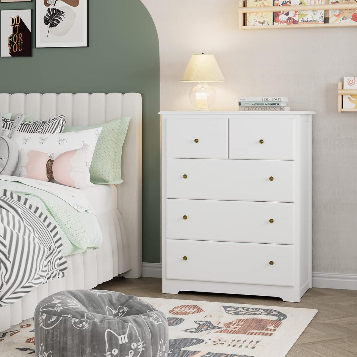 Wooden 5 Drawers Cabinet