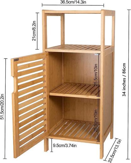 Bamboo Bathroom Storage Cabine