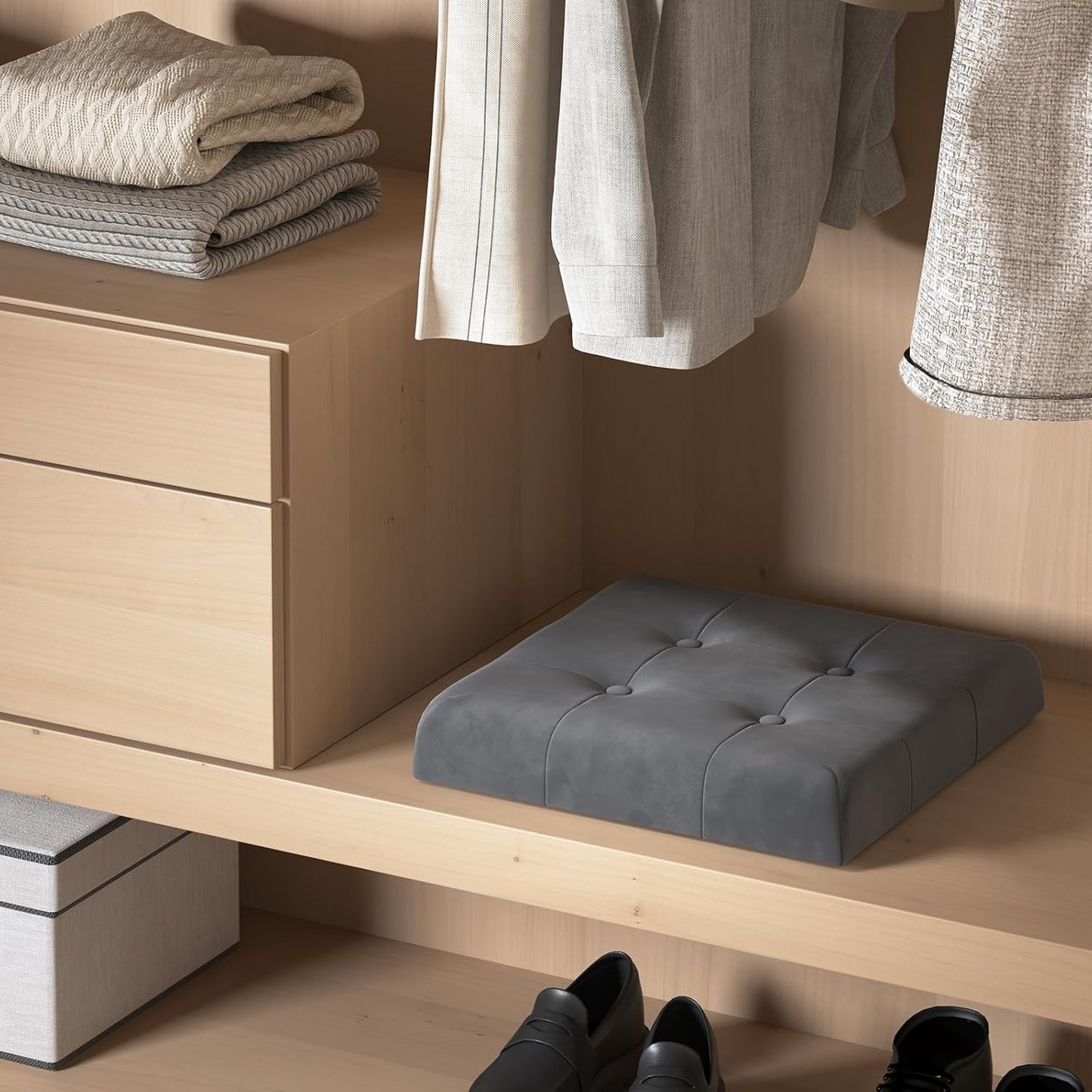 WOLTU Velvet Storage Stool (SH69GR)