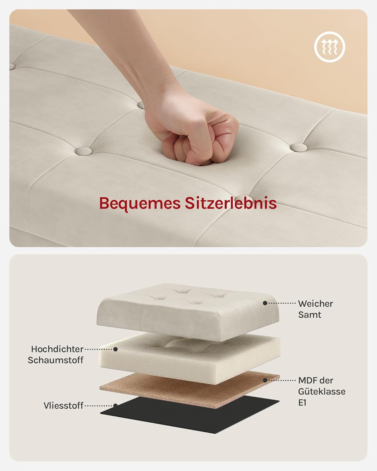 WOLTU Footstool Storage bench (SH70CM)