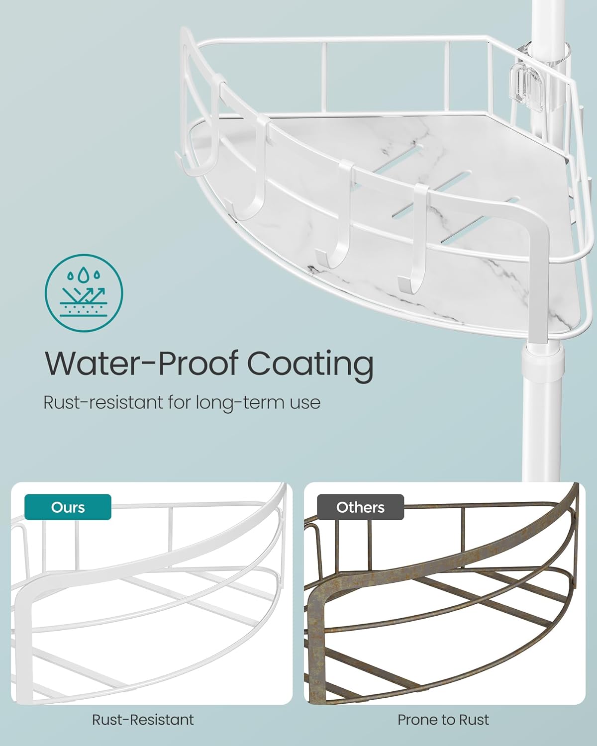 SONGMICS Corner Shower Caddy BCB003W01