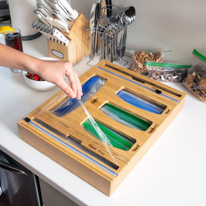 6-in-1 Bamboo Ziplock Bag Organizer