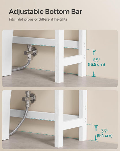 SONGMICS Over The Toilet Storage Organize BTS01WT