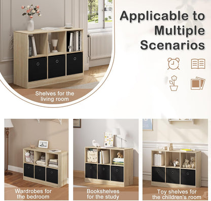WOLTU Bookcase with 6 Cubes (SK033HEI)