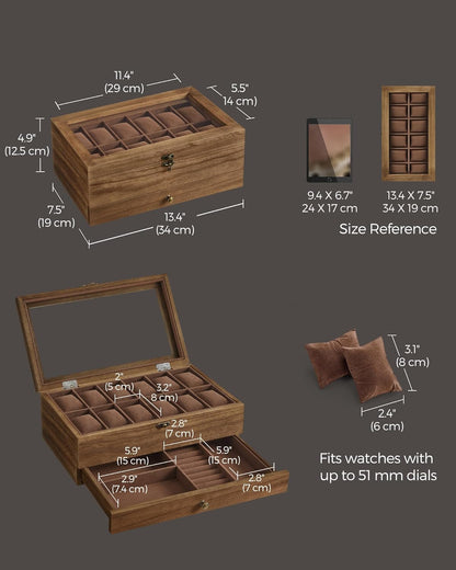 SONGMICS Watch Box UJOW012K01