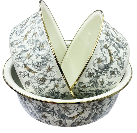 Floral Enamel Bowl