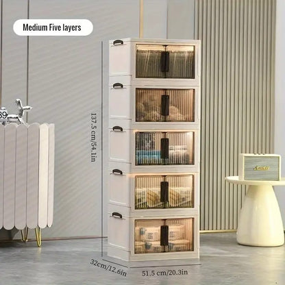 Foldable Plastic Storage Container Cabinet