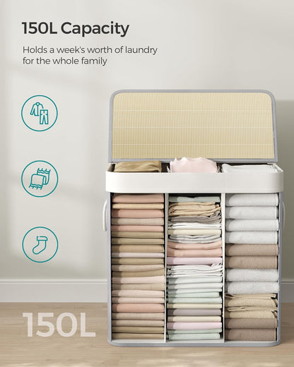 SONGMICS Laundry Hamper Basket LCB091G01