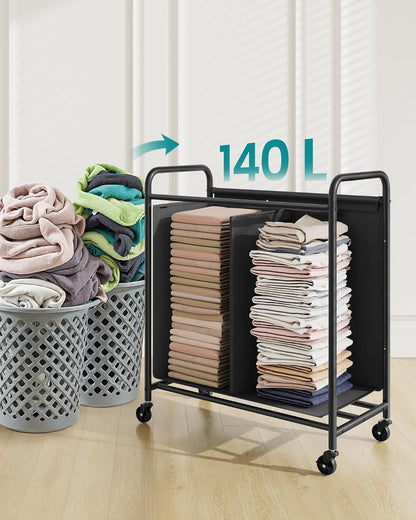 SONGMICS Laundry Basket with Wheels (RLS210B01)