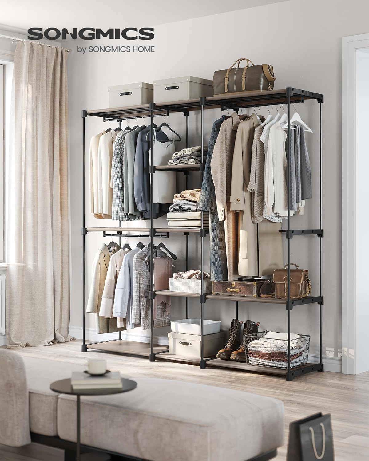 SONGMICS Portable Open Wardrobe RYG037B02