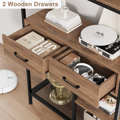 Tall Bookcase with Storage