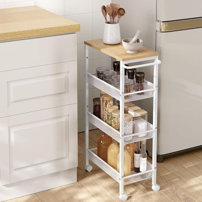 VASAGLE 4-Tier Trolley LRC033W09