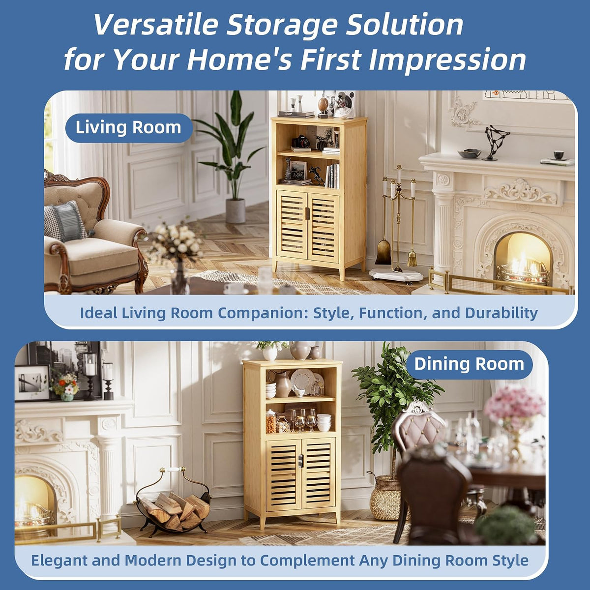 Bamboo Bathroom Storage Cabinet