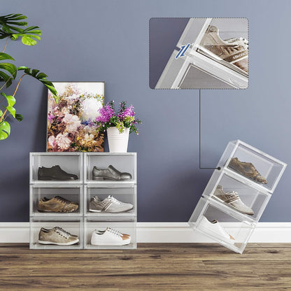 SONGMICS Set of 6 Shoe Boxes LSP06CB
