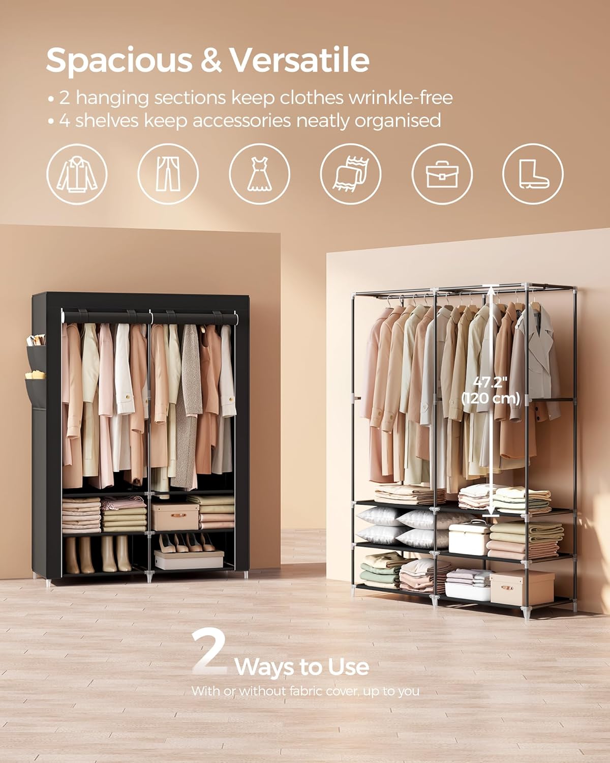 SONGMICS Clothes Wardrobe RYG008B02