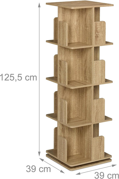 Relaxdays Rotating Bookcase