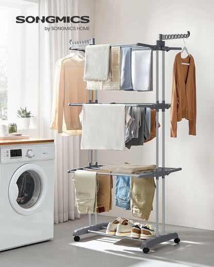 SONGMICS Clothes Drying Rack Stand 4-Tier ULLR701G01