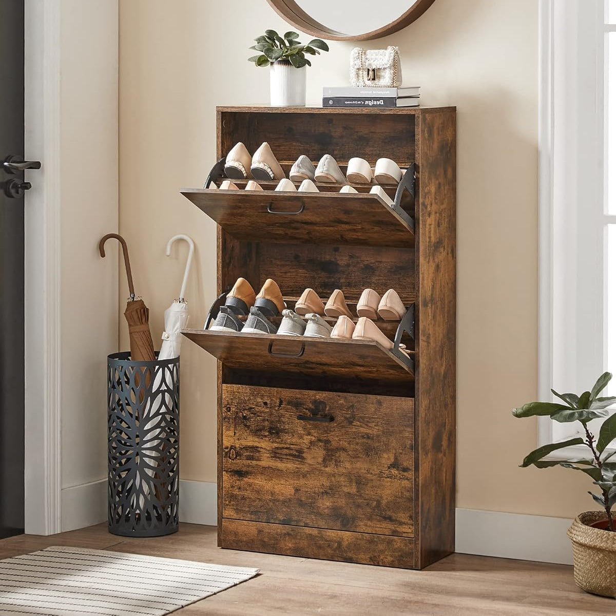 VASAGLE 3 Compartment Cabinet